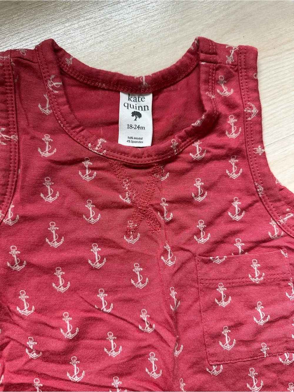 Kate Quinn Red Anchor Print Set - Tank & Shorts